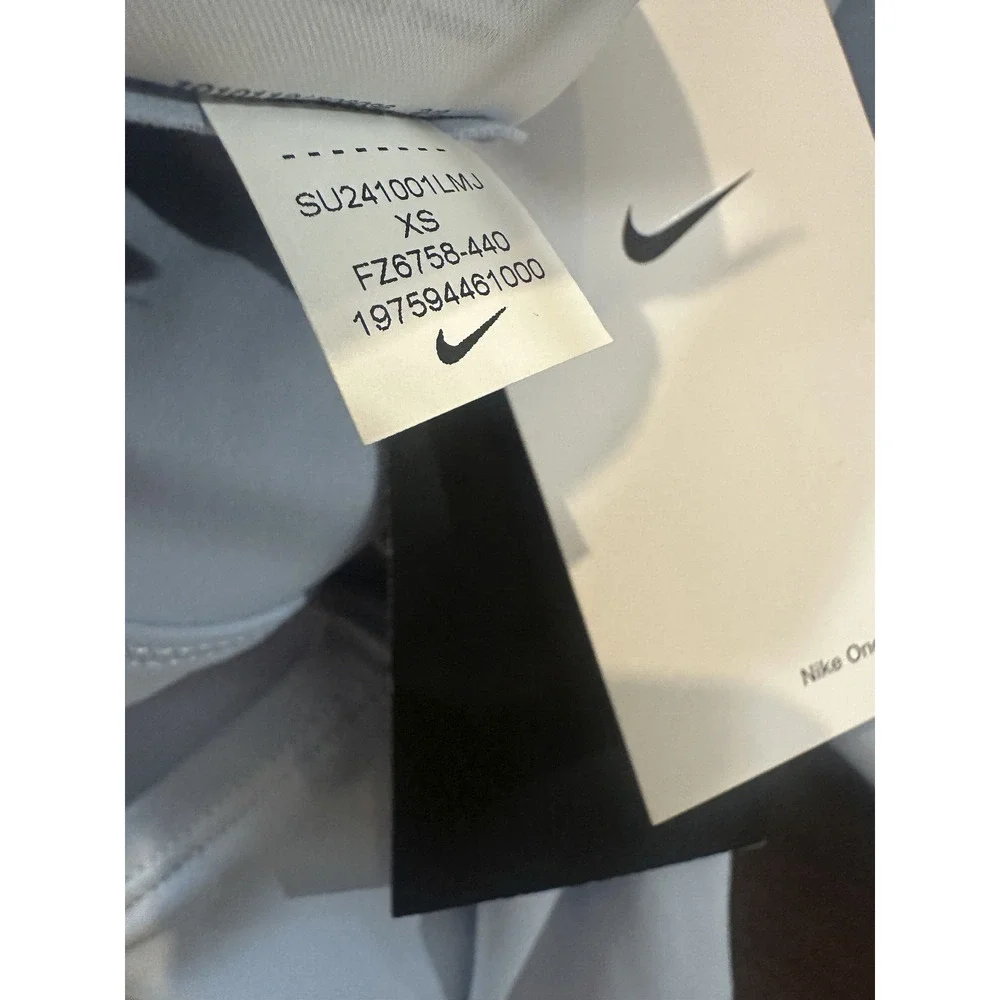 NWT Nike One Dri-FIT High Waist 8" Biker Shorts Blue FZ6758-440 Women's Size XS - Picture 9 of 16
